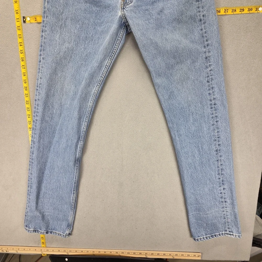 Vintage Levis 501 Jeans Mens‎ Light Wash Straight Button Fly Made USA Fits 30x34